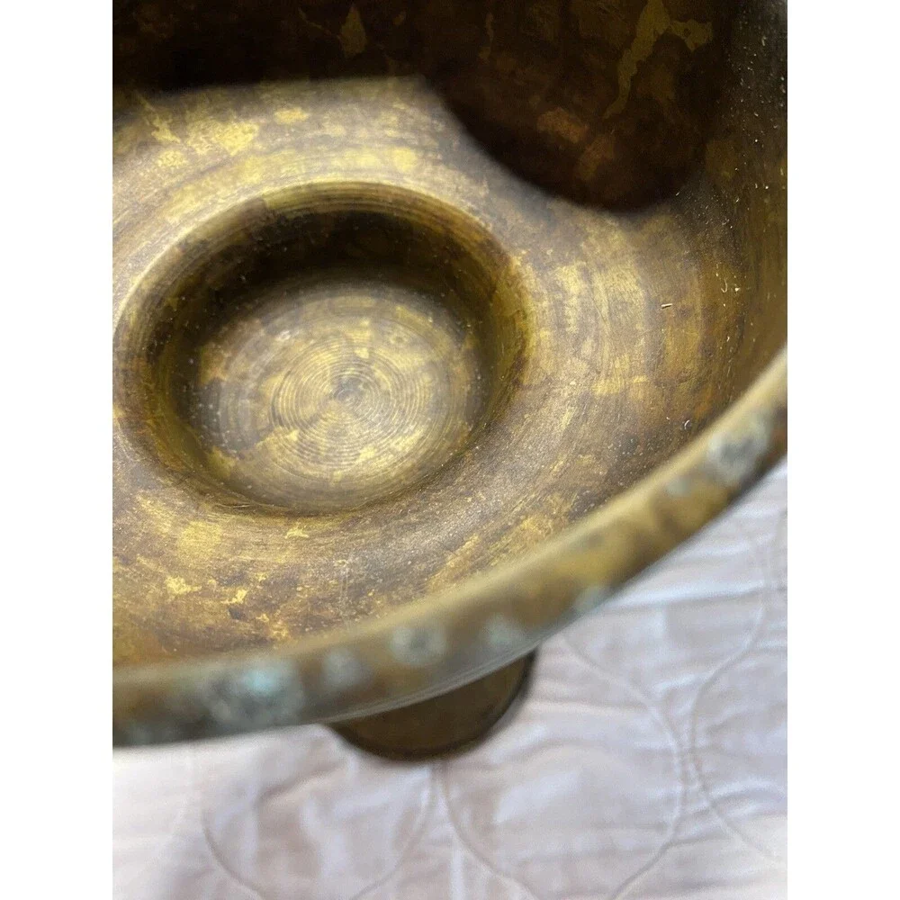 2 Maitland Smith Heavy Brass Candle Holders 11-11.5”Handmade In The Philippines